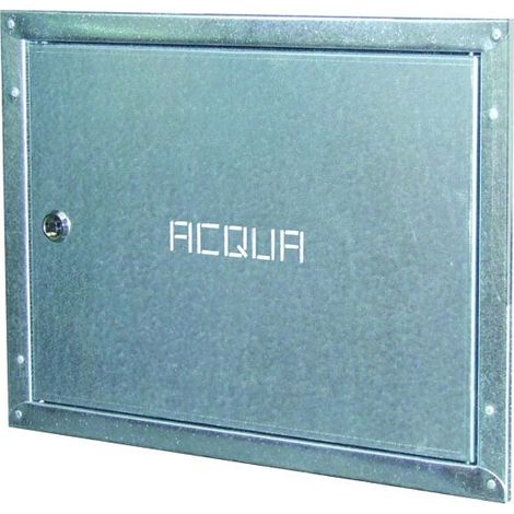 Sportello contatore acqua con cornice da incasso in acciaio inox H40 x L50cm