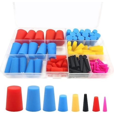 Lot de 120 bouchons coniques en silicone, 16 a, en silicone, pour l'installation, l'entretien et l'utilisation pratique.-AquaForge (1/5)