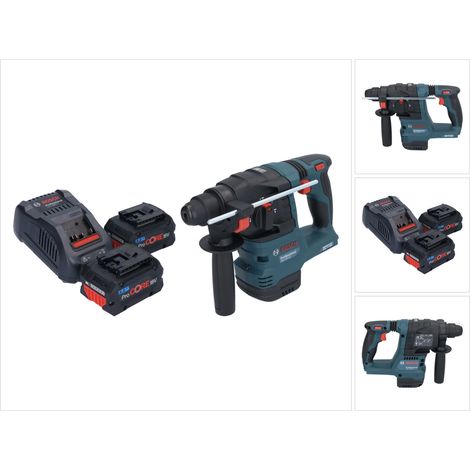Bosch GBH 18V-22 Martello rotante professionale a batteria 18 V 1,9 J SDS Plus Brushless + 2x batteria ProCORE 8,0 Ah + caricabatterie