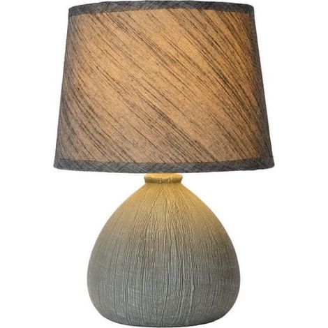 Lampada da tavolo Lucide Ramzi grigia ceramica E14 40W (1/5)