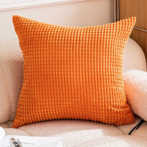 Housse De Coussin - Velours Côtelé À Rayures - 60 x 60 cm - Pour Salon Chambre - Lot De 2