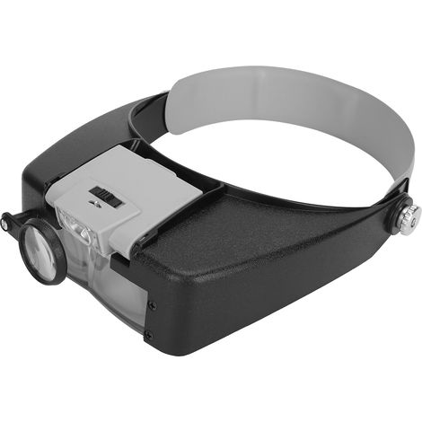 Lunettes loupe frontales LED, alimentées par piles, pour la lecture et la réparation (gris) (1/5)