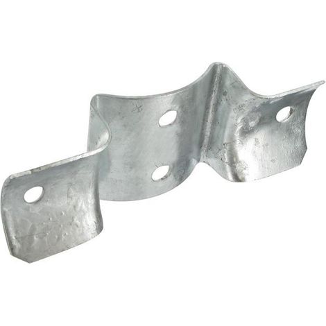 Winox – Connecteur de jonction pour poteau – Acier galvanisé – Ø 8 à 12 cm – 4 trous de fixation Ø 10 mm – Pour structures extérieures
