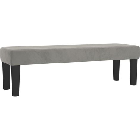 Panca grigio chiaro 100 x 30 x 30 cm velluto 020010548