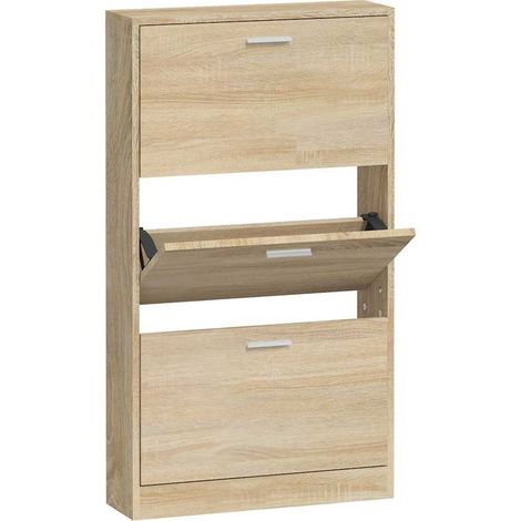 Maison Exclusive - Zapatero madera contrachapada color roble 59x1 (1/5)