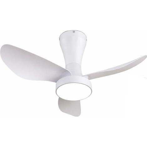 Ventilateur de Plafond avec Lumière LED 82 cm, Télécommande, Éclairage Dimmable, Moteur DC Réversible, 6 Vitesses, Ventilateur Silencieux à Faible Hauteur pour Chambre, Salon et Cuisine (1/5)