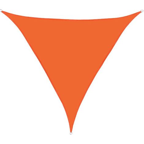 Voile d'ombrage Triangulaire 4x4x4m Imperméable Toile Ombrage UV Protection pour Patio Jardin, Terrasse,Extérieur, Balcon,Orange (1/5)
