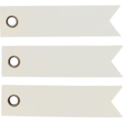 Étiquettes blanches en forme de fanion - GRAINE CREATIVE - 40 étiquettes - 5 x 1,2 cm - Mixte - Adulte