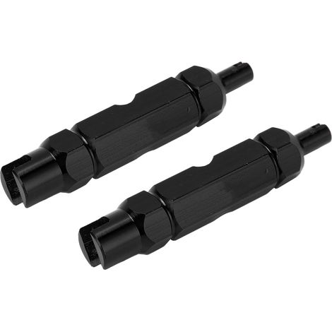 2 pièces Noyau de valve américain pour vélo, double tête démonte-noyau valve française, outil de réparation noir (1/5)