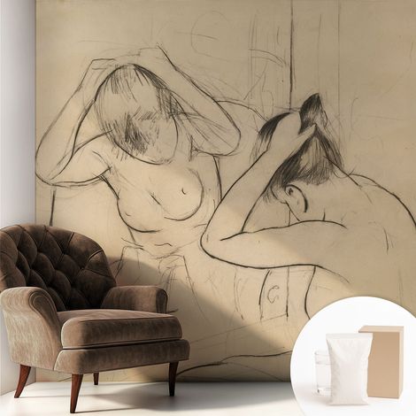Papier peint intissé décoratif pour salon chambre et cuisine Facile à poser avec colle Élégance artistique 250x250 cm (1/5)
