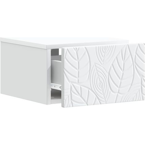 Comodino Armadio da Notte Mobiletto da notte a muro Bianco 49 x 34,5 x 20 cm (1/5)