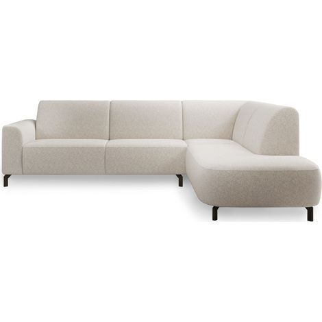 Selsey Lununa – Ecksofa mit Armlehne, Bouclé, Ottomane rechts, Creme (1/5)