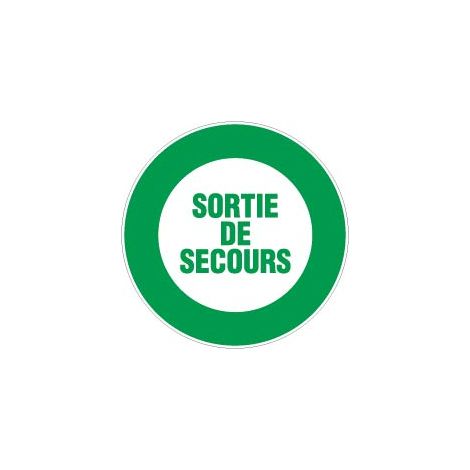 Panneau Sortie de secours - Rigide Ø80mm - 4020303
