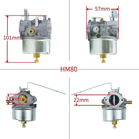 Vergaser 632351 für Schneefräsenmotoren HM70 und HM80, Teilenummern 917289630 und 917289640 (1/3)