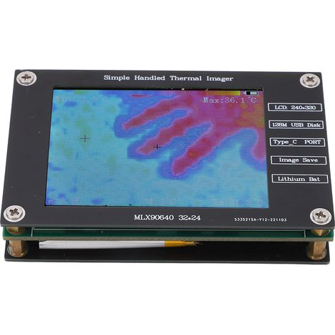 Caméra thermique infrarouge portable numérique avec écran LCD multifonctionnel de 2,8 pouces