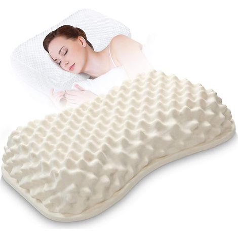 Natural Latex Pillow For Sleeping Breathable Contour Pillow For Side Sleeping (1/5)