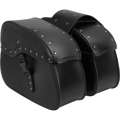 Sacoches de moto 30L grande capacité étanche sacs latéraux universels en cuir PU pour la plupart des motos (1/5)