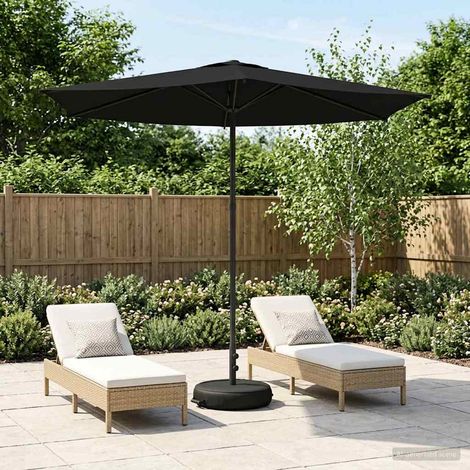 Paraguas de Jardín con Base 270 x 270 cm Poliéster Rectangular