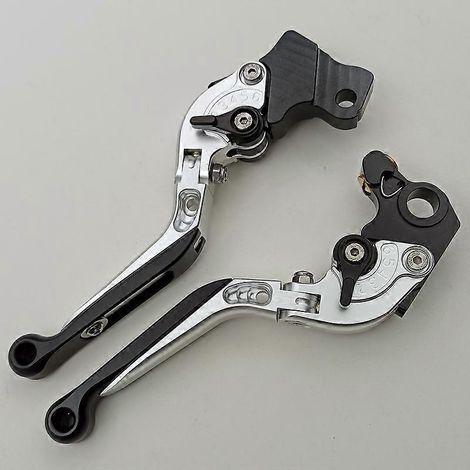 Convient aux motos Ducati, Scrambler, sans modification, freins réglables en alliage d'aluminium, leviers de guidon, leviers (argent) (1/5)