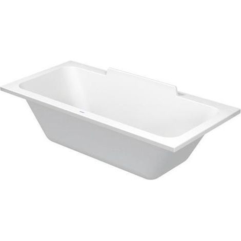 Baignoire rectangulaire DURASTYLE 2 dossier incliné 1800x800mm blanc