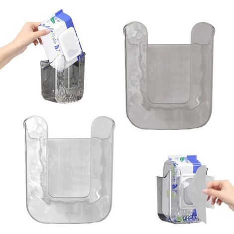 Lot de 2 boîtes de rangement murale pour lingettes humides HOUSSE DE RANGEMENT - HOUSSE SOUS-VIDE (1/4)