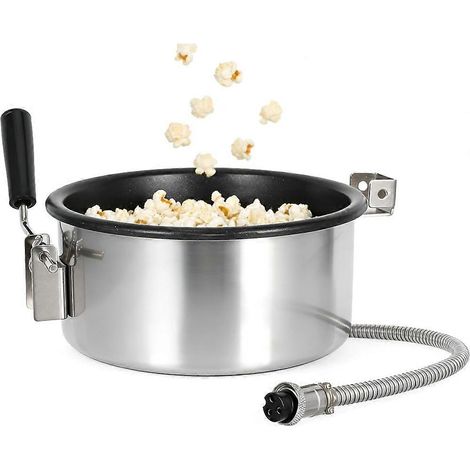Accessoires pour machine à popcorn à air chaud : pot à popcorn avec raccord antiadhésif 3 trous de 25 mm et dispositif anti-brûlure (227 g). (1/5)