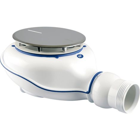 Nicoll – Bonde de douche Turboflow II Ø90mm – Capot ABS – Débit 43 l/min – Garantie anti-débordement – Sortie horizontale 40mm – Certifiée NF