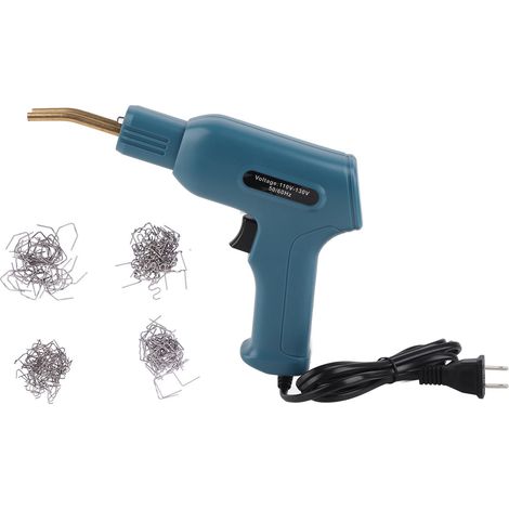 Pistolet à souder plastique portable agrafeuse réparation outil pour jardin maison cyan 100-120V prise US