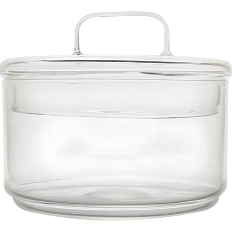 Bol En Verre Avec Couvercle - Résistant Au Micro-ondes Et Au Four Jusqu'à 400 °C - Pour Salade De Fruits Ou Stockage Alimentaire - 11 X 11 X 9,5 Cm - 1 Pièce (1/5)