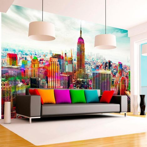 Papier peint couleurs de la ville de new york - 300 x 210 cm (1/4)