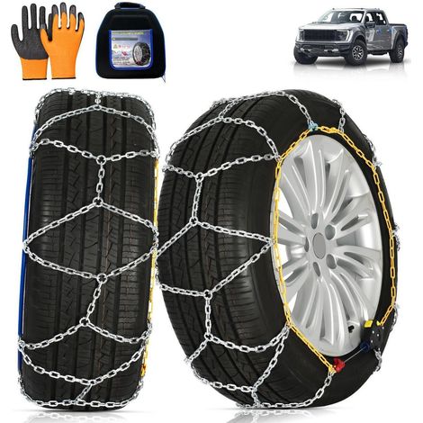 Schneeketten 1-Min Schnellmontage für PKW SUV Pickup, 2er-Set (1/5)