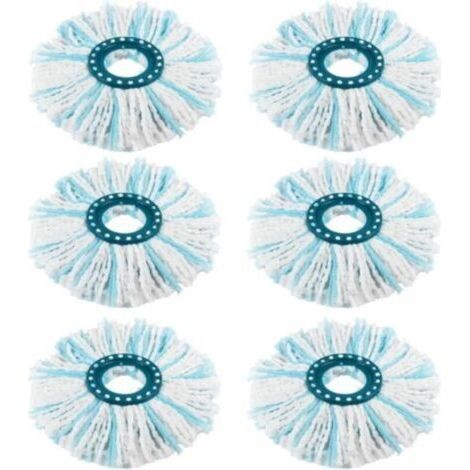 Lot de 10 têtes de rechange pour vadrouille Leifheit Clean Twist Disc Mop/Clean Twist Disc Mop Ergo, vadrouille en microfibre pour tous les sols, vadrouille double fibre capable d'absorber efficacemen (1/5)