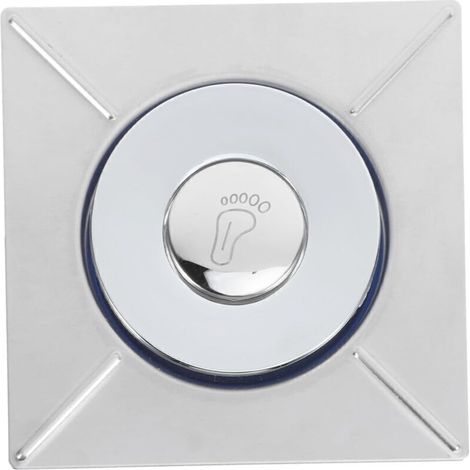 Couvercle de drain désodorisant de drain de plancher Bouchon de vidange Drague de tuyau de vidange de machine à laver Panier de vidange d'égout Filtre Acier inoxydable , noyau en cuivre , argent (1/4)