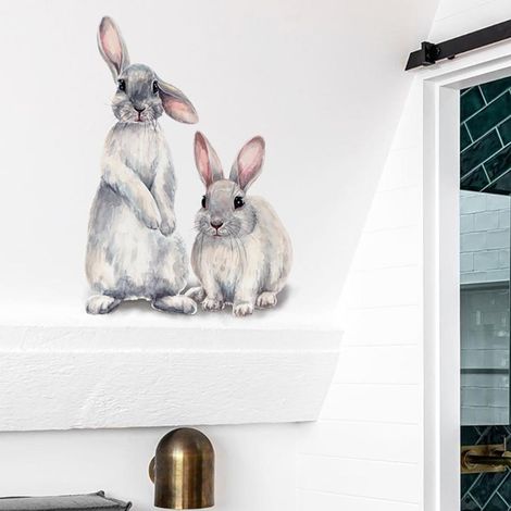 Wandaufkleber mit Osterhasenmotiv, abnehmbare Wanddekoration für Zuhause, Kinderzimmer (1/5)