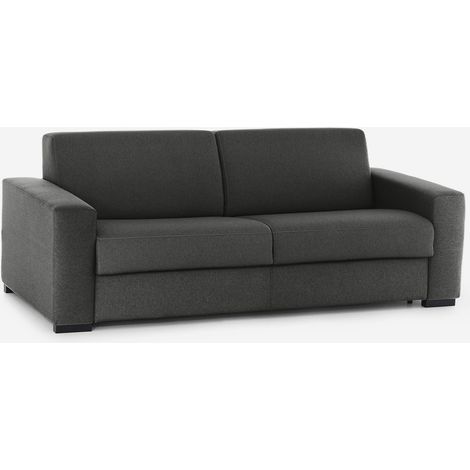 Divano letto matrimoniale con materasso alto idrorepellente Bormio 180 - Grigio Scuro