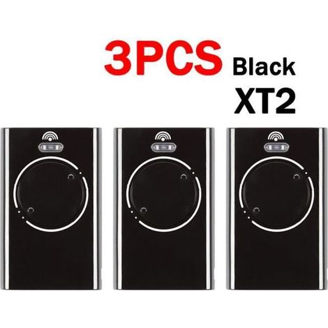 Lot de 3 télécommandes 868 MHz – Compatible FAAC XT4 868 SLH LR, XT2 868 SLH LR – Réf. 787010, 787009 – Noir