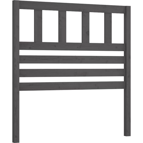 Testiera per dormire accessorio per camera da letto 96 x 4 x 100 cm legno di pino grigio TDL0203246