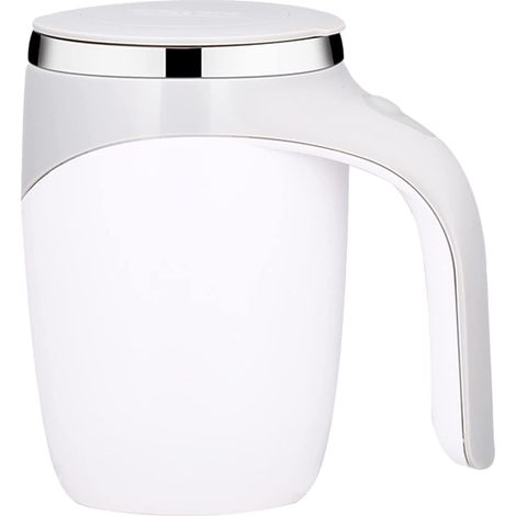 Tasse À Mélange Automatique - 380 ml - Acier Inoxydable - Avec Couvercle Étanche - Pour Café Lait Chocolat Chaud - 1 Pièce