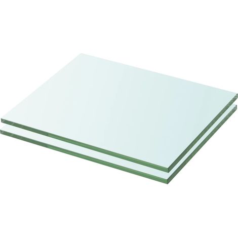 Panneaux d'étagère 2 pcs Verre Transparent 20x20 (1/3)