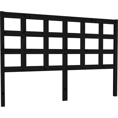 Maison Exclusive - Tête de lit Noir 145,5x4x100 cm Bois massif de pin (1/5)