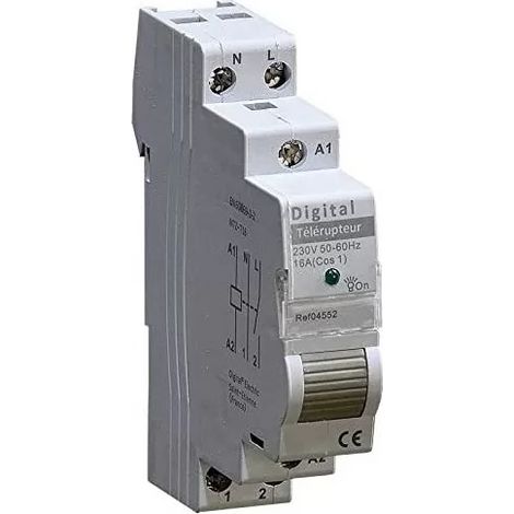 Digitale 04552 Interruttore a levetta silenzioso 1 mod. LED 230V 16A