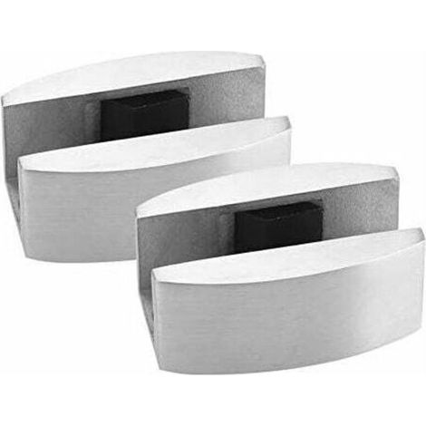 Porte Coulissante en Verre Guide de Sol Rouleau de Système de Porte Coulissante, ccessoires pour Portes Coulissantes en Verre Sans Cadre 304 Acier Inoxydable (1/4)
