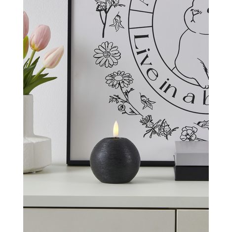 Eglo LED Kerze Leskino warmweiß 8 x Ø 8 cm schwarz