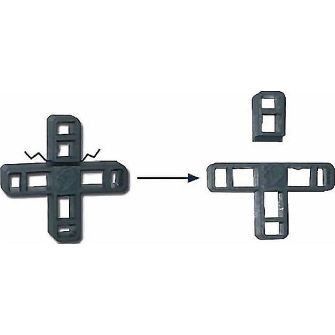 JAR crucetas de plastico 10 mm. bolsa 50 , Crucetas 10 mm 2120 (B-300 u.)- Tamaño: 10 mm Crucetas y alicatados en T. (1/2)