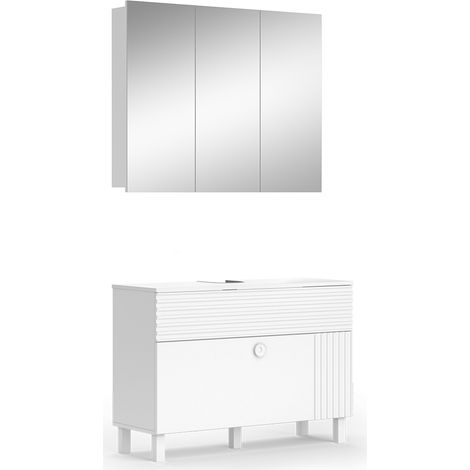 Badmöbel-Set Sola, Weiß, 2 Teile, Vicco