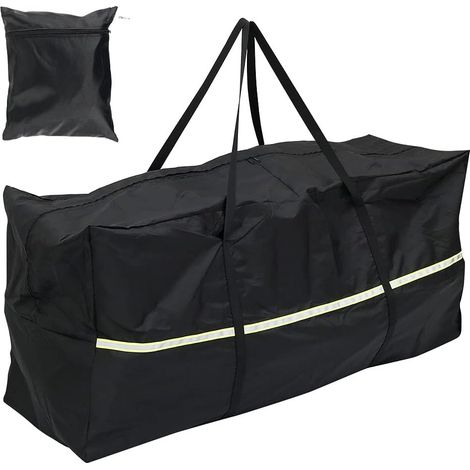 Sac de rangement pour coussins de meubles de jardin Housses de coussin d'extérieur Étanche Anti-poussière Anti-UV Tissu Oxford 210D Sac de rangement pour meubles d'extérieur avec poignée(173x76x51cm) (1/5)