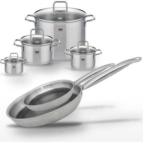 Lot de 4 Faitouts Elo Citrin et 2 Poêles Elo Relief Solution (1/5)