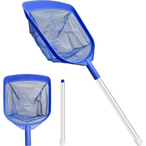 Épuisette pour piscine profonde, 44 x 30 cm, 150 cm, en aluminium, pour ramasser feuilles, insectes et débris-AquaForge (1/5)