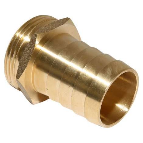 Schlauchstutzen Schlauchübergang 1'' messing massiv mit 6-kant 25,5mm x 1''