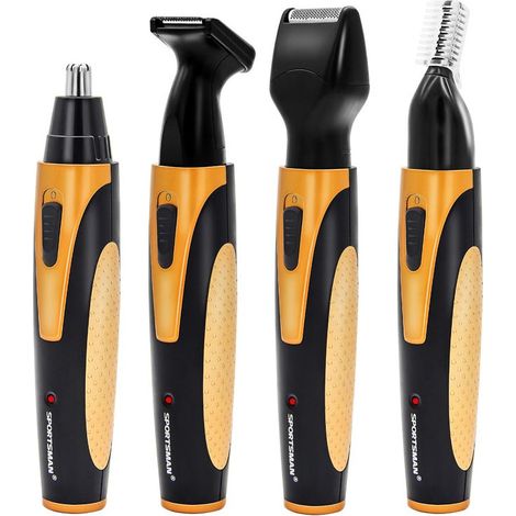 Tondeuse à poils de nez 4 en 1, tondeuse à barbe électronique - Or, lames rotatives